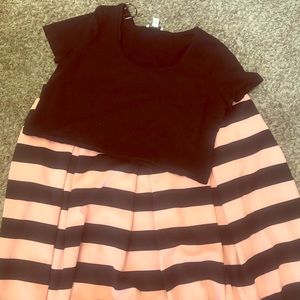 *Forever 21+* Black crop tee shirt